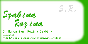 szabina rozina business card